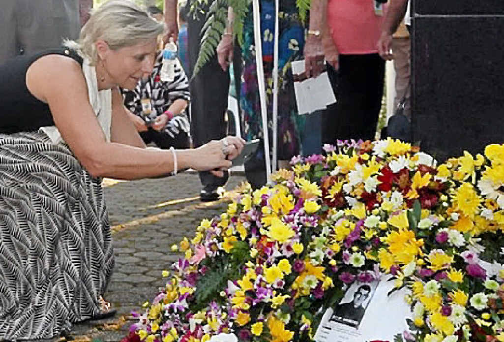 A sombre Anzac Day service at Sandakan Memorial Park, Sabah, Malaysia.